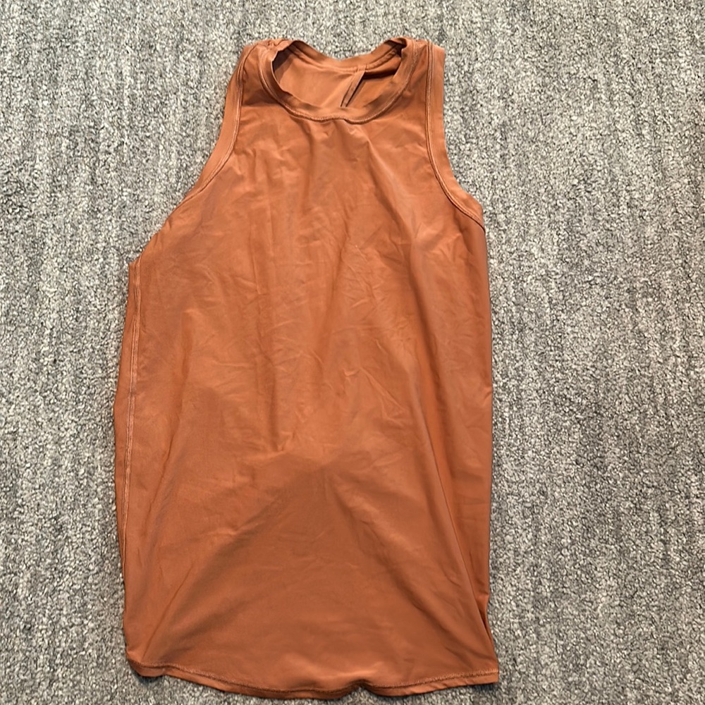 Lululemon terracotta tie-back tank